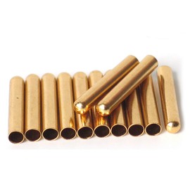 Shoelace Tips Bullet Metal Copper Seamless Smooth ends Aglets Tips replacement Shoe Lace 40pcs 4mm (Gold)