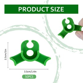 ZUYIST Pack of 50 Plant Benders, Plant Trainer for Low Load, Practical 90 Degree Plant Support Clips, Grow Accessories for Bending Plant Stems, Branches and Changing the Growth Direction