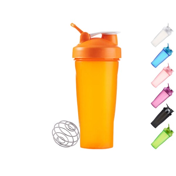 Litex Classic Shaker for Protein Shakes and Pre-Workout, Gym Shaker Bottle, Protein Shaker Bottle- 24 oz(orange)