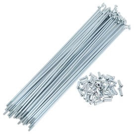 RATCHROLL 1 Set Universal Bicycle Spokes 12G 207mm Length Bike Wheel Spokes Nipple Silver Tone Carbon Steel Galvanized
