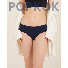 POPKOK Teen Girls Period Underwear Cotton Brief Panties 4 pack (10-12 Years, Blue/Green/White/Pink)