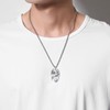 INFUSEU Dragon Necklace Clear Quartz Crystal Jewelry for Men Women