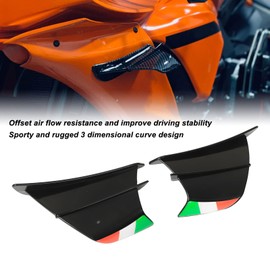 2pcs Motorcycle Winglet for Ninja 400 250 Z900 Z1000, Aerodynamic Wing, Motorcycle Wing Side Spoiler Aerodynamic Wing Kit (Black)