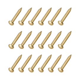 METALLIXITY Small Nails (2.8x20mm) 25pcs, Brass Tiny Hardware Nails - for Household Woodworking, Brass Tone