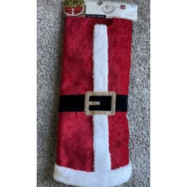 Santa’s Workshop Christmas Tree Skirt 48” Santa Suit - Red w/ Black Belt New