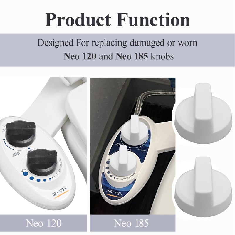 2-Pack Replacement Knob for Luxe Bidet Neo 120 & Neo