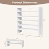 Byroce Stackable Shoe Rack, 6 Tier Wooden Shoe Organizer for