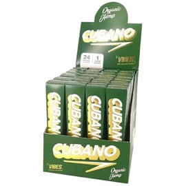 Vibes Cubano Cones - Hemp - 24 Pack, Over 8 Grams Per Cone, Acacia Tree Gum, No Added Calcium Carbonate, Ideal for Extended Sessions and Large Gatherings