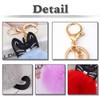 White Fang AZ095 Women's Key Ring, Charm, Keychain, Cat, Animal,