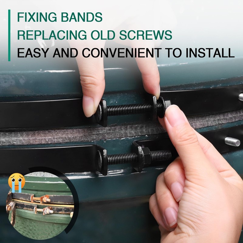 Band Hardware Pack for Large Big Grill Green Egg, Replacement