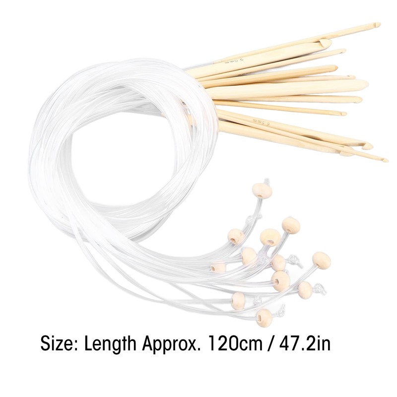 12 Pcs Tunisian Crochet Hooks Set, Crochet Hooks Extended Carpet