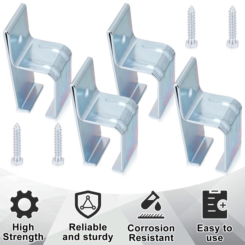 Tandefio 4 Pcs Box Rail Hanger Bracket with Bolts Heavy