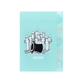 Sunstar Stationery S2174154 Moomin Clear File, 5 Pockets, Summer, 2025