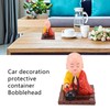 Urhomy Monk Solar Figurine Head Swing Doll Hitting Wooden Fish