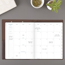 2025-2026 AT-A-GLANCE® Signature Collection Clipboard With Monthly Planner, 8" x 11", Brown, January To January, YP60009