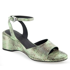 Aerosoles Women's Nixon Heeled Sandal, Gleam Snake Leather, 7