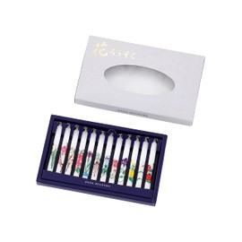仏具のマルエス(Maruesu) マルエス ろうそく 花 絵 1号5 12本入り 1時間 お盆 仏壇 墓 参り 法事 直径1×10cm 10センチメートル (x 12)