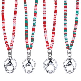 LEGENTLISUR Beaded Teacher Lanyard for ID Badges and Keys Cute Clay Boho Lanyard for Women Cruise Ship Cards Nurse