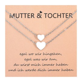 SUNSH Mother Daughter Necklace for 2/3 Matching Mother Daughter Gift, Jewellery for Grandma Mother Daughter, Women's Girls Gifts, Christmas, Birthday, Back to School, Gifts for Mother's Day, Stainless