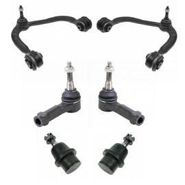 TRQ Front Steering & Suspension Kit Ball Joint Control Arm with Ball Joint Tie Rod Compatible with 2004-2008 Ford F-150 2006-2008 Lincoln Mark LT
