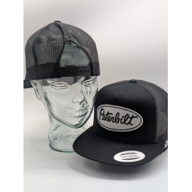 Yupoong Peterbilt Diesel Trucker Hat 1 Cap Flat Bill Embroidered for Mens Hat Baseball.