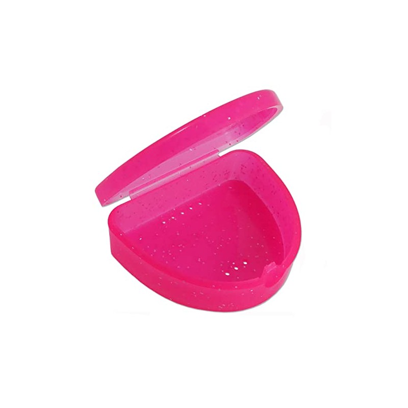 Denture Brush & Slim DA Retainer Case (Pink)