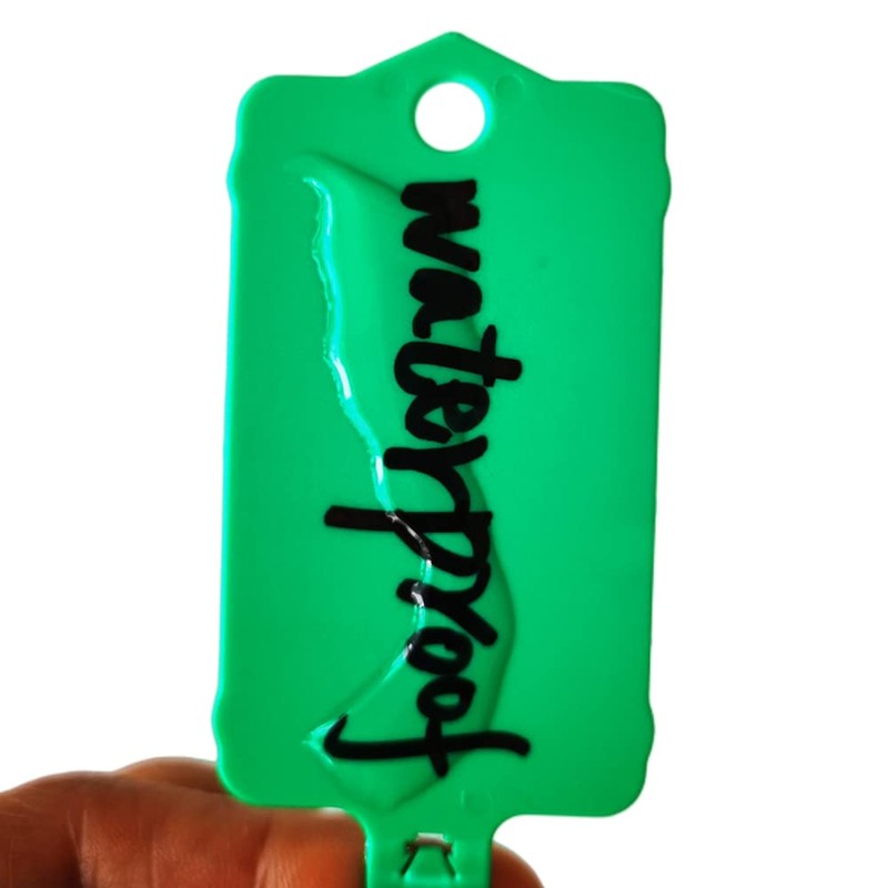 100pcs Reusable Blank Plastic Tags Ties Key Tags 1.45"*2.48" Serrated