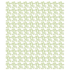 100PCS Cute Paper Clip Figure Shaped Electroplating Process Prevent Slip Exquisite Portable Metal Paper Clip Green