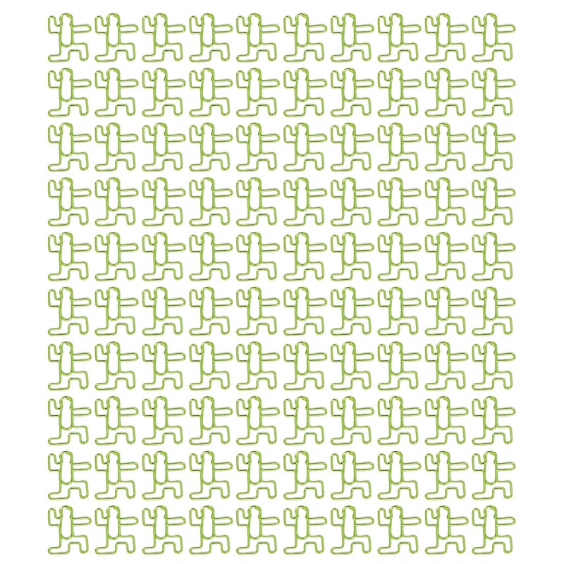 100PCS Cute Paper Clip Figure Shaped Electroplating Process Prevent Slip