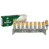 Ner mitvah Flat Silver Plated Oil Menorah