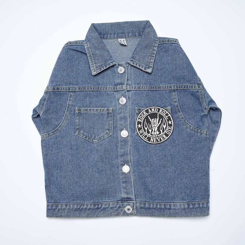 1 X Rock Emblem Embroidered Hot Melt Patch Clothes Hat