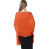 Hotshawl Women's Chiffon Scarf 001, Orange Red (Chiffon)