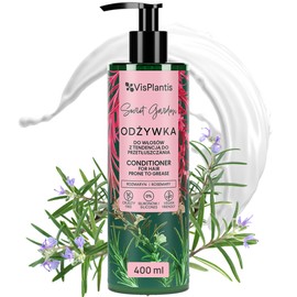 Vis Plantis Natural Conditioner with Rosemary - Vegan Care Conditioner for Oily & Oily Hair - Conditioner, Milk Thistle & Rosemary Extract - Cleans, Nourishes & Strengthens the Strands - 400 ml