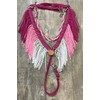 fringe breast collar paracord horse tack pink ombre
