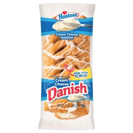 Hostess Danish, Cream Cheese with Icing, Flaky Pastry Snack, Individually Wra...