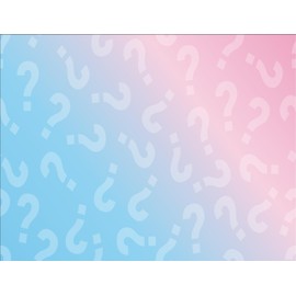 SADFA Gender Reveal Gender Backdrop 5x3ft Blue and Pink Question Mark Background for Baby Shower Party Decoration Boy Girl Neutral Photo Booth Banner Props
