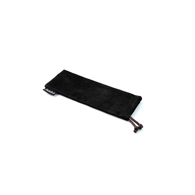 Calabria C-347 Soft Drawstring Eyeglass Pouch Black Chamois Men Women