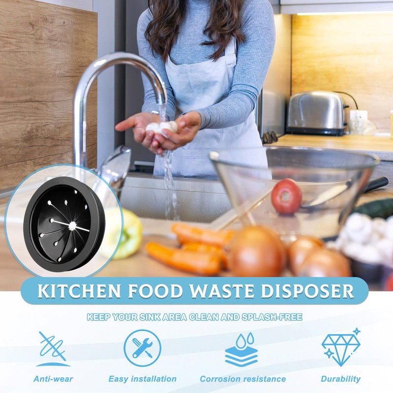 6 PCS Garbage Disposal Splash Guard, Garbage Disposal Cover, 3