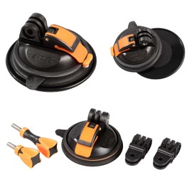 iSHOXS Small Cup Value Pack+ Action Cam Suction Cup Holder Accessories Suitable for GoPro Hero and Compatible Action Cameras Suction Cup Perfect for Windscreens, Windows and Smooth Surfaces
