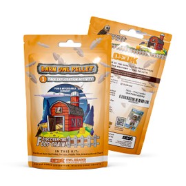 OBDK Barn Owl Pellets for Dissection - 1 Pack Jumbo Sized (2.0"-Larger) with Tools, Guide and Charts from Owl Brand Discovery Kits
