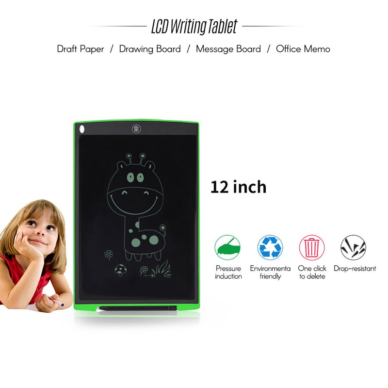 H12 12inch LCD Digital Writing Drawing Tablet Handwriting Pads Portable