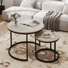 Otterease Nesting Tables Set of 2, Round Coffee Table, Small