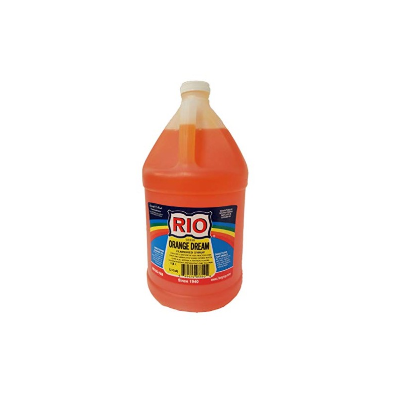 Premium Orange Dream Flavored Snow Cone Syrup, 1 Gallon, By