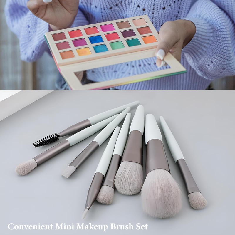 Mini Makeup Brushes Eyeshadow Make Up Brushes, 8 pcs Makeup
