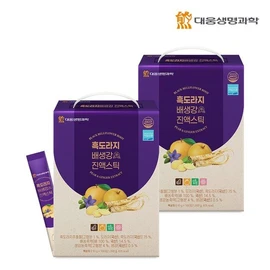Daewoong Life Science Domestic Black Bellflower Pear Ginger Essence Stick 10g 100 packs 2 boxes / 대웅생명과학 국내산 흑도라지배생강 진액스틱 10g 100포 2박스