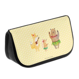 Mr. & Mrs. Panda Aloha Forest Animals Cosmetic Bag, yellow, Hand Drawn
