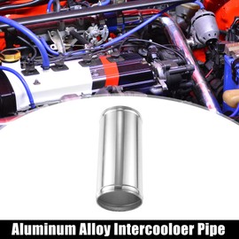 X AUTOHAUX 70mm 2.75" OD 6" 152mm Length Universal Car Aluminum Alloy Intercooler Pipe Straight Air Intake Tube - Pack of 2