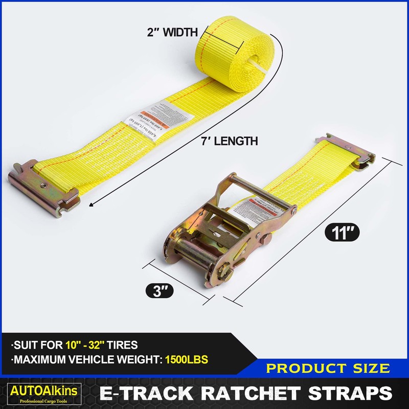 AUTOAlkins Wheel Chock Tie Down Kit, Trailer Tie Down Strap