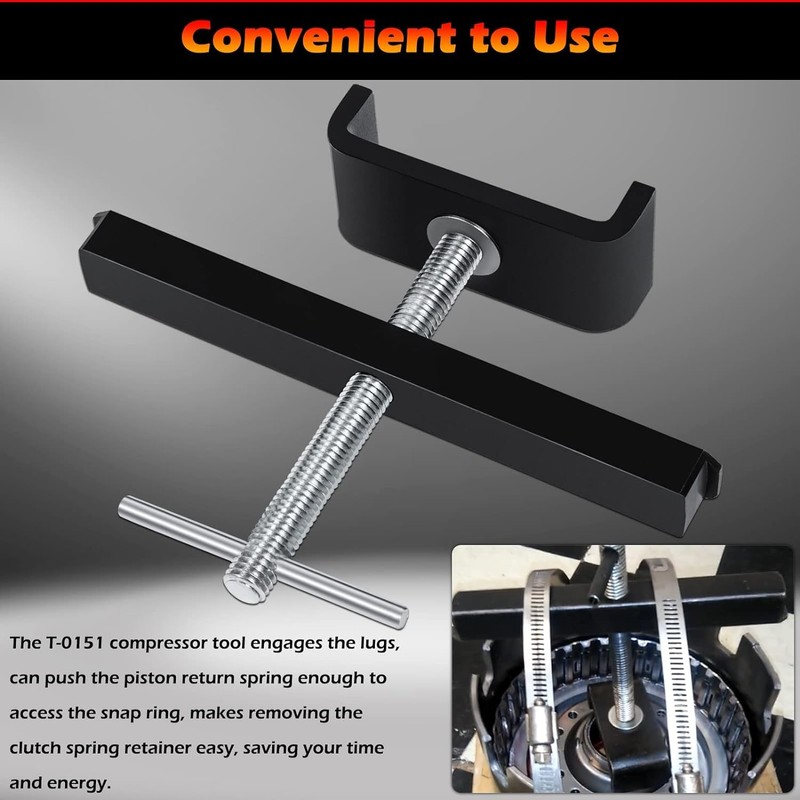 CTcar T-0151 Rear Clutch Spring Compressor Gear Tool - Low