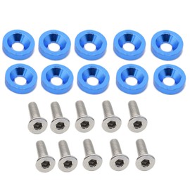 Screws for License Plate | Car Tag Plate Mounting Hardware | Anti-Theft Fastener Kit, Vehicle Modification M6 Gasket Bolt for Truck RV Tag Rear Front